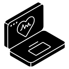 A Unique design icon of ecg monitor