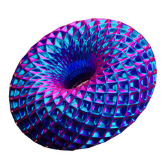 Holographic 3d Shape. Abstract Shapes Illustration.