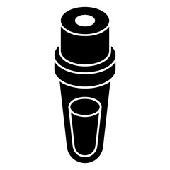 An editable design icon of sample tube, lab apparatus