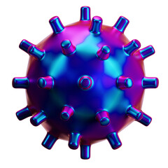 Holographic 3d Shape. Abstract Shapes Illustration.