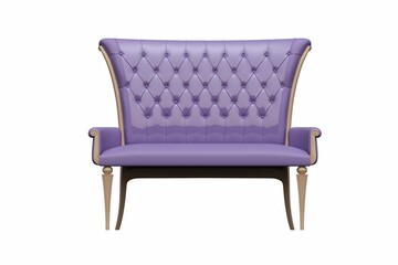 sofa isolated on white background, interior furniture, 3D illustration, cg render