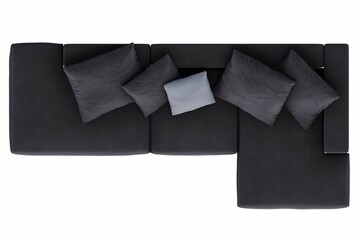 sofa isolated on white background, interior furniture, 3D illustration, cg render
