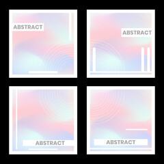Set of Abstract gradient color background or wallpaper vector Illustration.