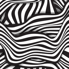 Fototapeta na wymiar Black and white striped background. Abstract shapes backdrop. Zebra pattern. Vector design 