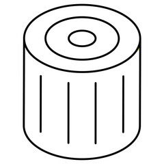 A premium download icon of trunk cut