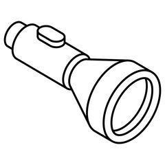 Flat design icon of torch 