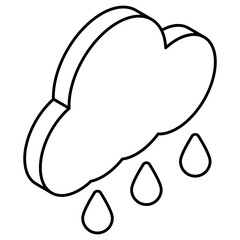 Rainfall icon in perfect design