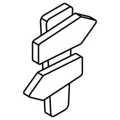 Modern design icon of roadboard  