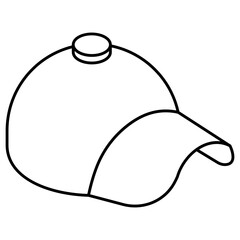 A unique design icon of p cap 