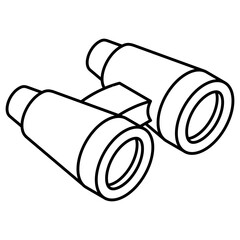 A unique design icon of binoculars 