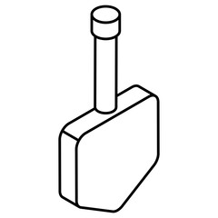 Editable design icon of shovel