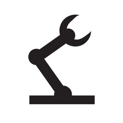 industrial automatic machine icon. solid icon, glyph, silhouette