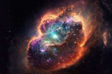 Fototapeta na wymiar Nebulae, wonder in the universe - Generative AI