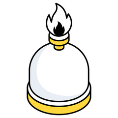 Naklejka premium Editable design icon of burner 