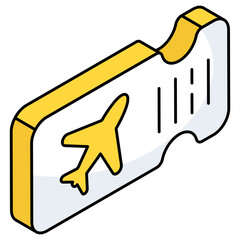 A unique design icon of air ticket 