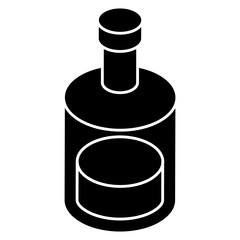Modern design icon of wine bottle