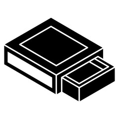 An icon design of matchbox 