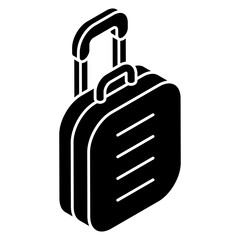 Vector design of trolley bag