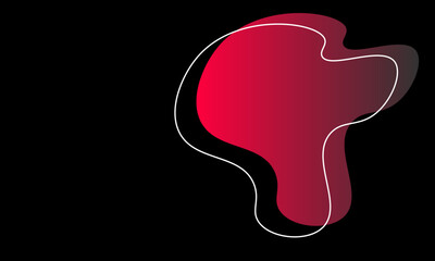 abstract black background with pink fluid object and place for your text. Template design for social media, banner, card