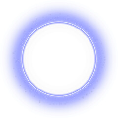 blue glowing circle frame