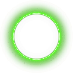 green glowing circle frame