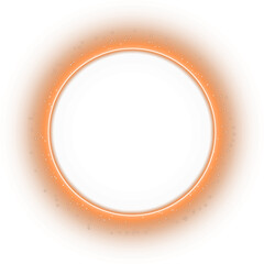 orange glowing circle frame