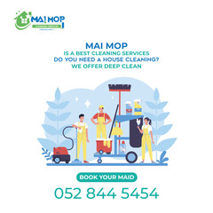 Cleaning service with professional equipment during work An employee of a professional cleaning service in overalls washes the glass of the windows of the facade of the building.