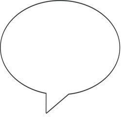 white text box, conversation bubble, speech bubble decoration