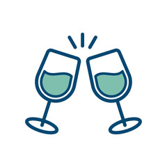 wine icon vector design template in white background