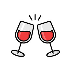 wine icon vector design template in white background