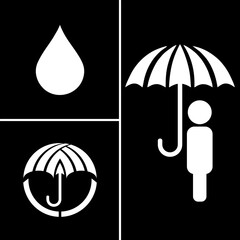 rain protection icon design vector