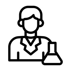 experiment line icon illustration vector graphic