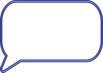 white and blue message box, text box, speech bubble, chat box decoration