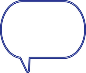 white and blue message box, text box, speech bubble, chat box decoration