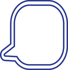 white and blue message box, text box, speech bubble, chat box decoration