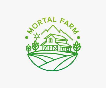 Agriculture and organic farm logo template
