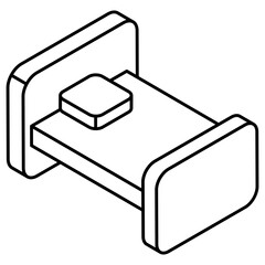 Premium download icon of bed