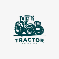 Tractor logo illustration premium vector