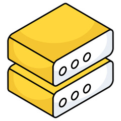 An icon design of data server rack