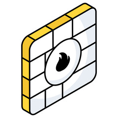 An editable design icon of firewall