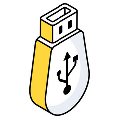 Premium download icon of usb