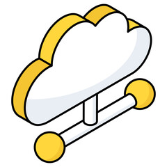 Modern design icon of network cloud