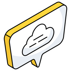 Modern design icon of cloud chatting