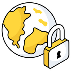 Conceptual design icon of global security 