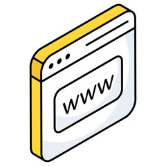 A premium download icon of www