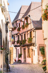 Half-timbered houses in Riquewihr, Alsace, France