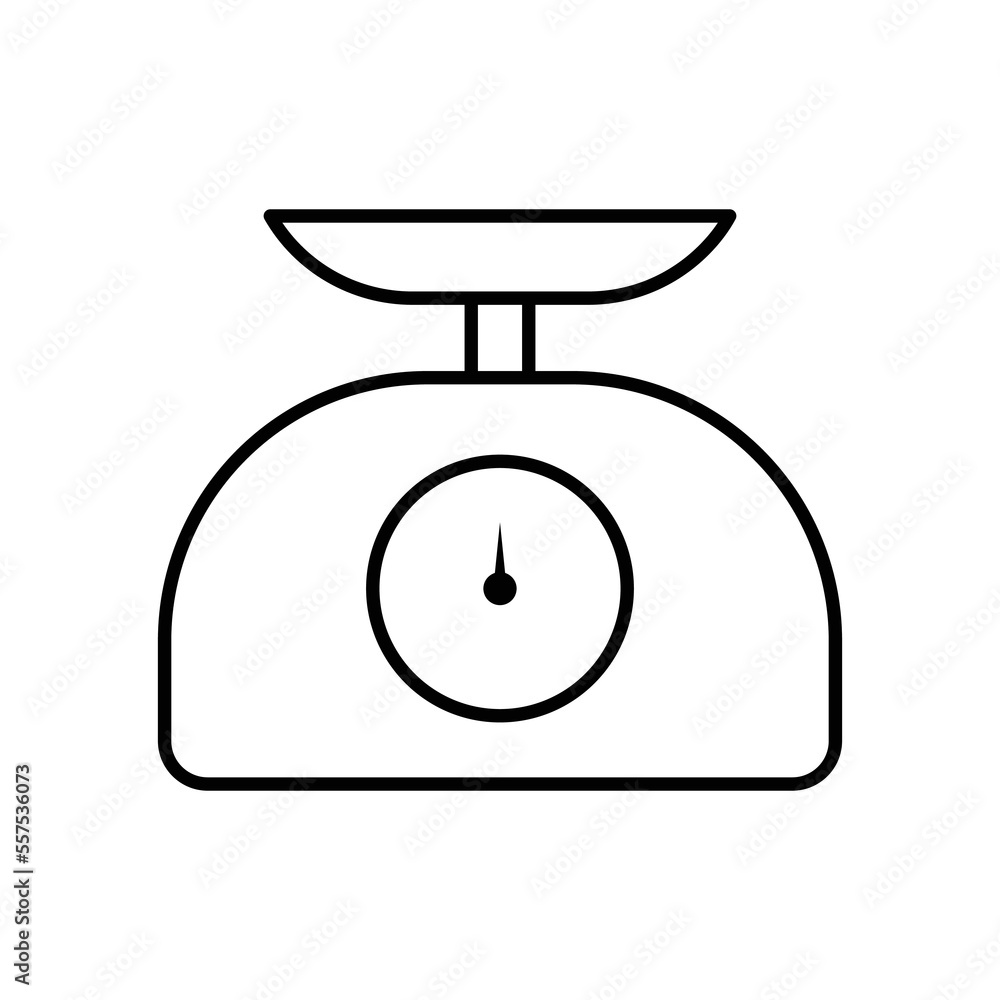 Poster item scale icon illustration. suitable for maximum delivery icon. icon related to logistic, delivery