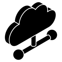 Modern design icon of network cloud