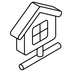A unique design icon of network home 