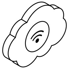 Trendy design icon of  wifi